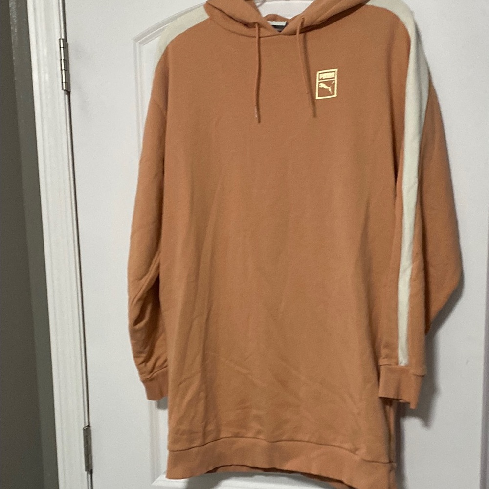 Puma Tan Sweatshirt with Logo and Hood